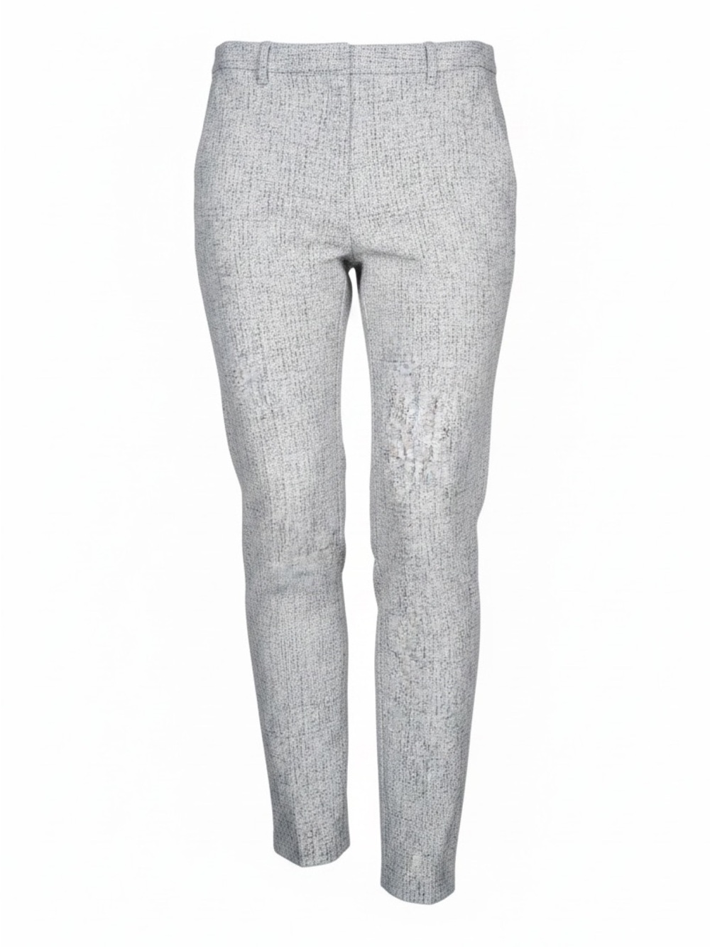 UEC EXPRESS COLUMNIST ANKLE MID RISE BLACK WHITE TEXTURED PRINT PANTS SZ 8